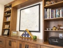 office remodel with built-in shelves and custom cabinetry