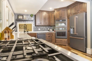 custom kitchen remodel with premium range