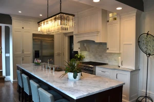 kitchen remodel project with quartz countertops