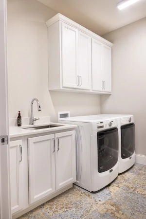 laundry room remodel with utility sink