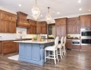 kitchen renovation with double ovens and large island