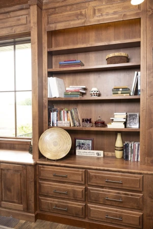 custom office cabinetry installed