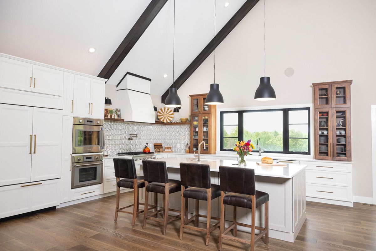 modern kitchen remodel with stunning backsplash